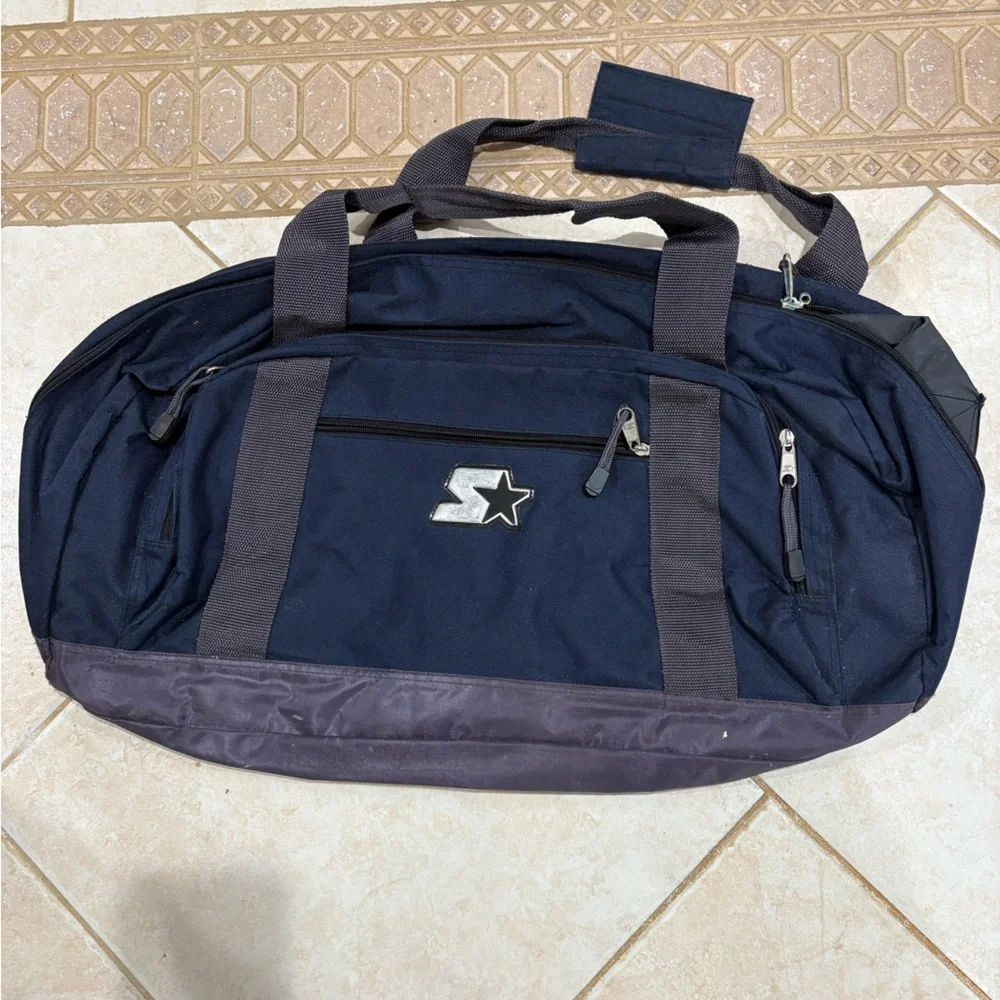 Starter Logo Navy and Gray Men's duffle Bag